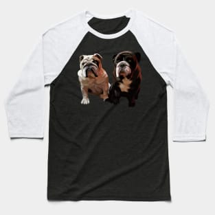 two cute black dogs-vector art Baseball T-Shirt